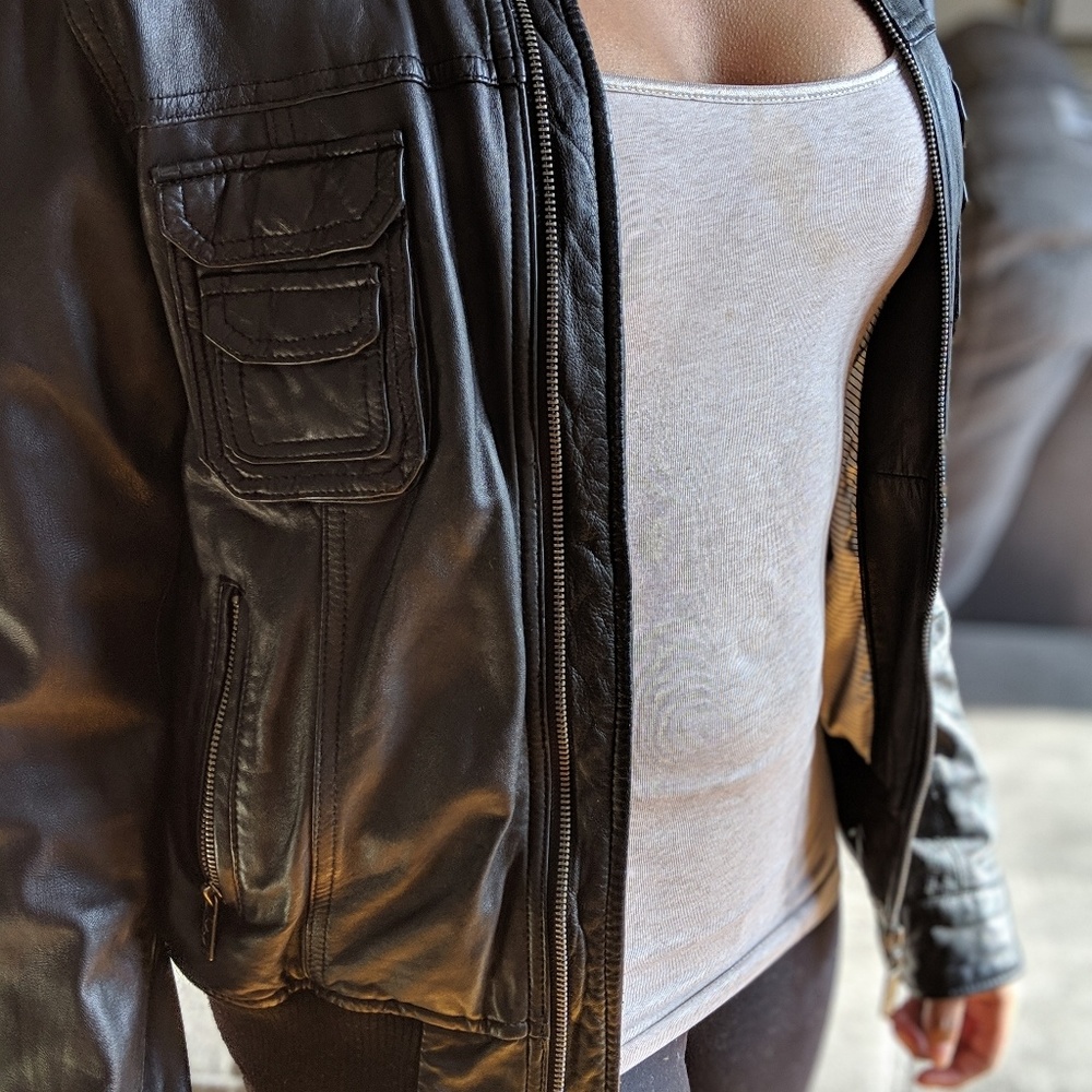 Black Faux Leather Jacket